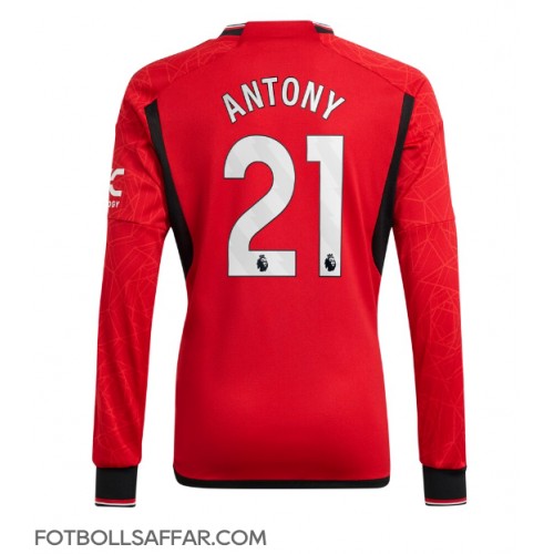Manchester United Antony #21 Hemmatröja 2023-24 Långärmad